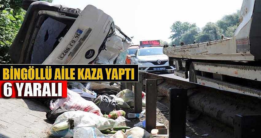 BİNGÖL’DEN İSTANBUL’A GİDEN AİLE KAZA YAPTI