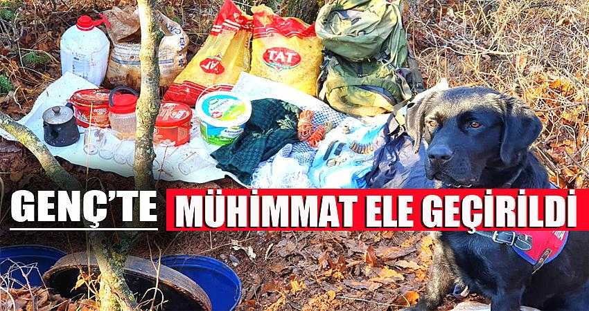 Genç’te mühimmat ele geçirildi