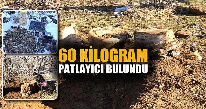 Genç’te 60 kilogram patlayıcı bulundu