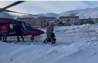 Hamile Kadın Helikopter ile Kurtarıldı